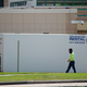 A refrigerated trailer sits outside of HCA Houston Healthcare Northwest in Texas on July 17, 2020. Hospitals in hard hit areas are once again being forced to store the dead elsewhere as their morgues fill up.